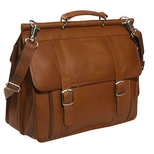 Piel Leather European Briefcase - Saddle 2368